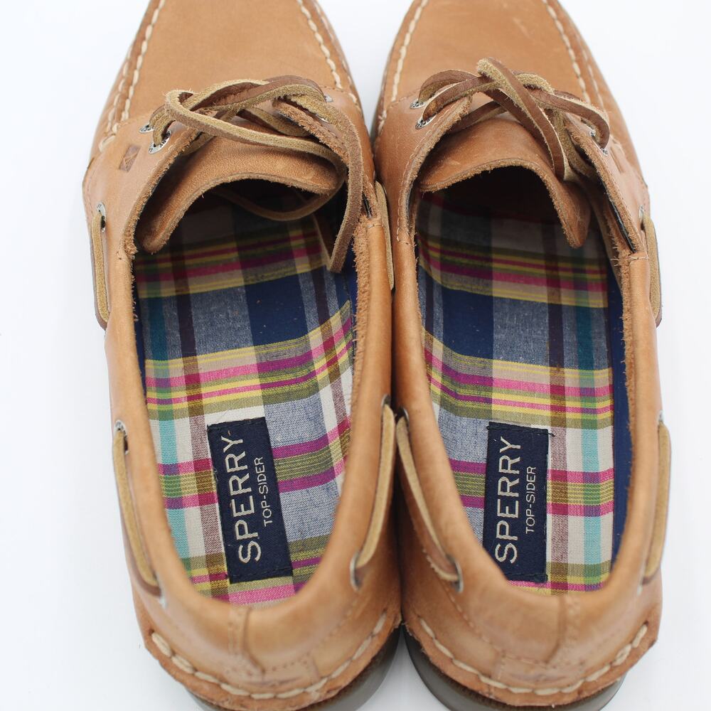 Sperry Top Sider A/O Boat Shoes Loafers Womens 10 Brown Leather Preppy Classic - Picture 5 of 8